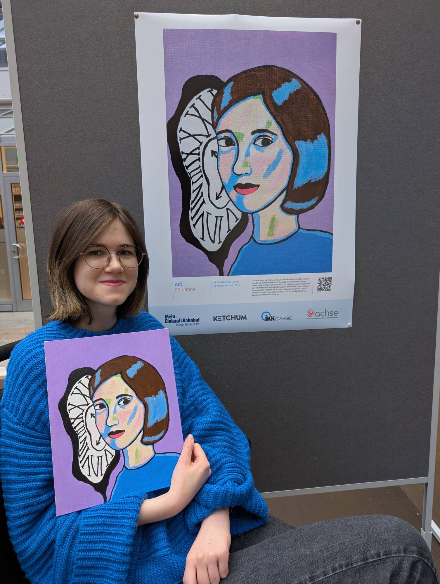 Betroffene von Seltener Erkrankung und ihr Selbstportrait